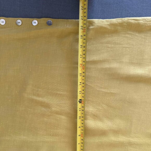Long yellow silk and linen dress - Picture 12 of 15